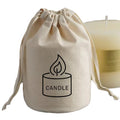 Custom Logo Printed Eco-Friendly Muslin Drawstring Gift Bag Recyclable Cotton Candle Cup Bottom Pouch Candy Makeup 4 Made Custom