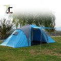 Large Luxury Double Layer 3 Rooms 1 Living Room 6-10 Persons Family Camping Outdoor Waterproof Tent