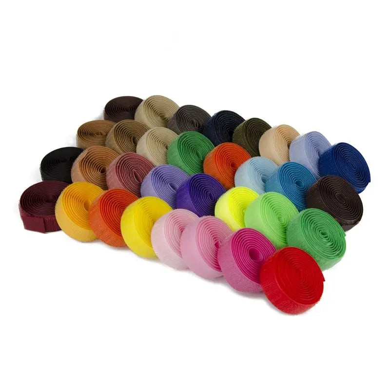 Sustainable Hook and Loop 100% Poliamida Cor Preta Polyester for Garment Soft Double Sided Heavy Duty Fabric