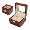 Customized Luxury Piano Painted Wooden Double Watch and Jewelry  Box Wood Gift Storage Box for Man and Women