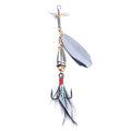 Wholesale SP153 9cm 11g Metal Spinner Baits Spoon Fishing Lures with Feather Hook