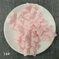 Eco Friendly Luxury Six Petal Satin Flower Applique 30mm | DIY Patch for Wedding Veil Gown Dance Costume Craft SD41