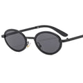 2024 New Arrival Men Vintage Metal Punk Sunglasses Custom logo Luxury Retro Small Oval Sunglasses