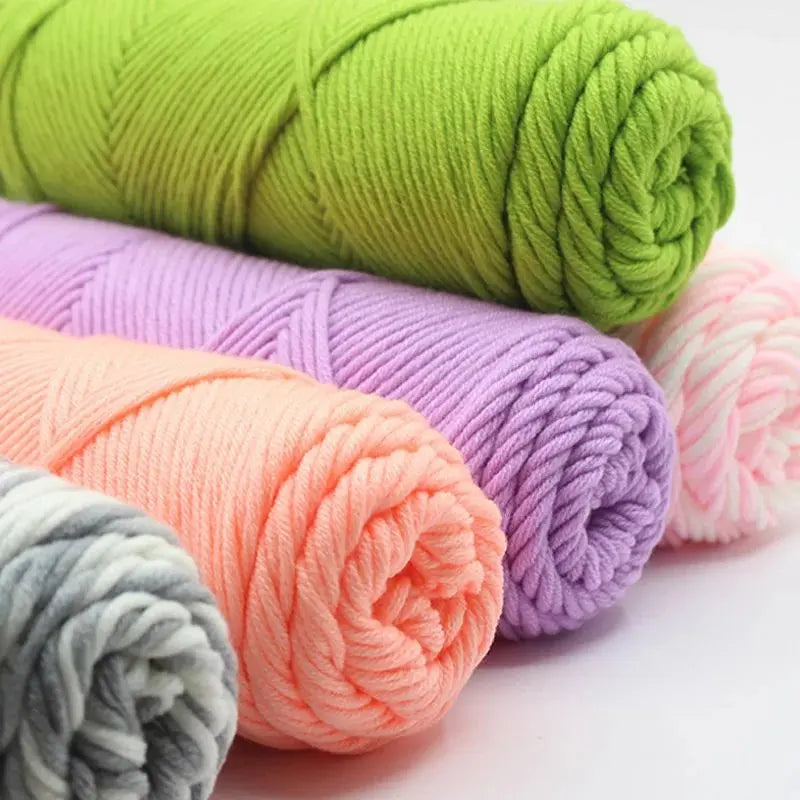 8ply Super Soft Chunky Fancy Yarn 100g Milk Cotton for Hand Knitting