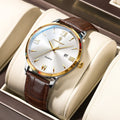 POEDAGAR Men's Watches Top Brand Wristwatch Leather Quartz Watch Sports Waterproof Male Clock Business Watch 826