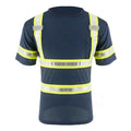 Pvc Reflective Safety Shirt Hi-Vis Short Sleeves Oem Odm Polyester Bird Eye Fabric Fluorescent Yellow Safety Reflective Shirt