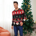 Custom Wholesale Christmas Knit Oversize Plus Size Knitted Pullover Sweater for Men