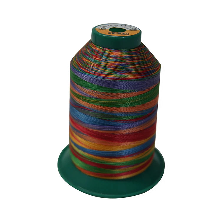 China Manufacturer Polyester Rainbow Multicolor Sewing Thread