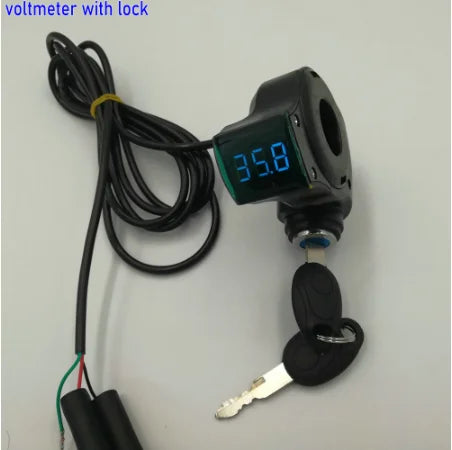 Voltmeter Digital Display+Cruise/3gears or High Middle Low Gears Switch/Power On-Off Switch Electric Bike Scooter Mobility Parts