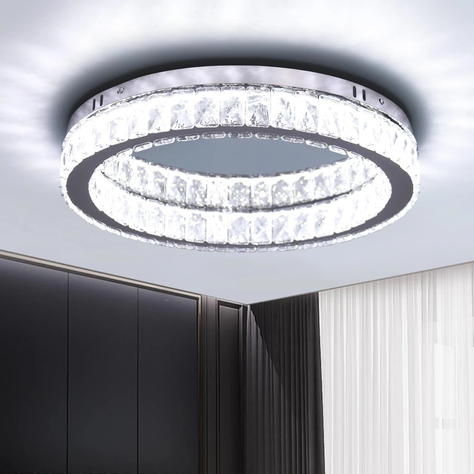 45cm Home Lighting Ceiling Lamp for Living Room Bedroom Decor LED Lamp Fancy Crystal Fixtures Ceiling Lighting