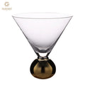 Creative Gold Ball Cocktail Glasses Wedding Party Luxury Gold Base Wine Champagne Glasses for Decoration