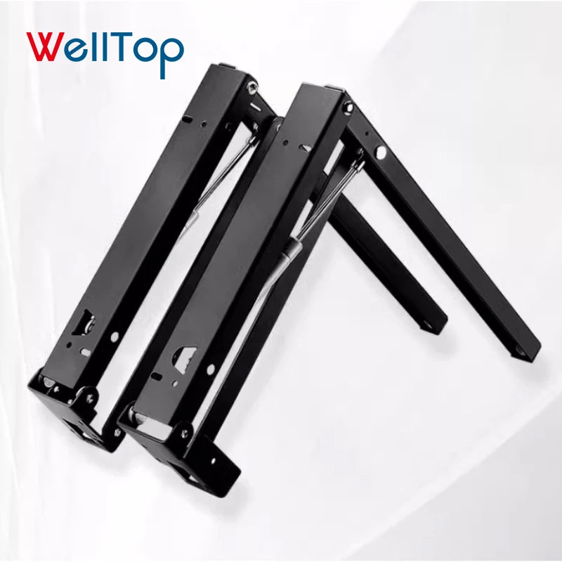 WT-B12 WELLTOP Metal Wall Mount Folding Shoe Bench Stool with Mechanism for Bedroom and Hospital Use