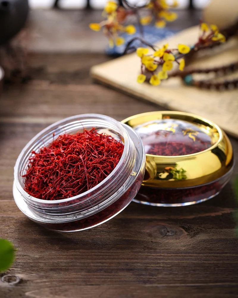 Wholesale Golden Saffron Plastic Bottle