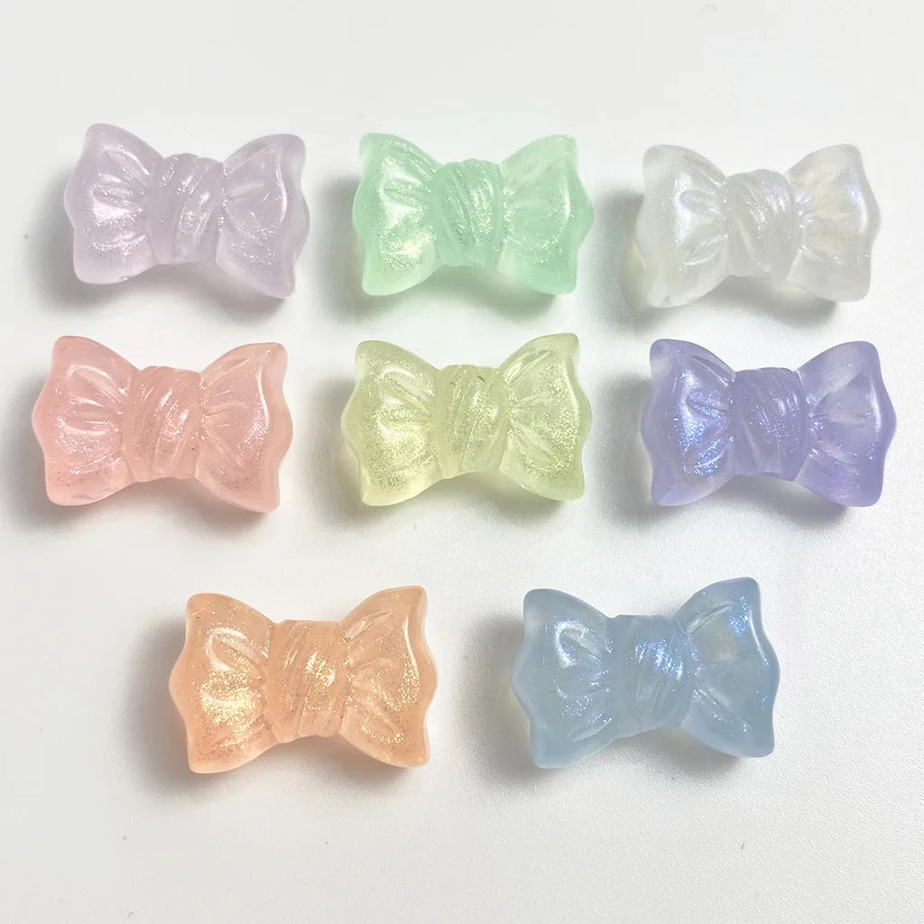 Bow Shinny Transparent Acrylic Beads Candy Charm Tassel Bracelet for Jewelry Making Accessories