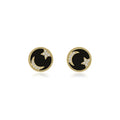 Women's 925 Sterling Silver Crystal Star and Moon Earrings Simple Fashion Wedding Jewelry Accessories