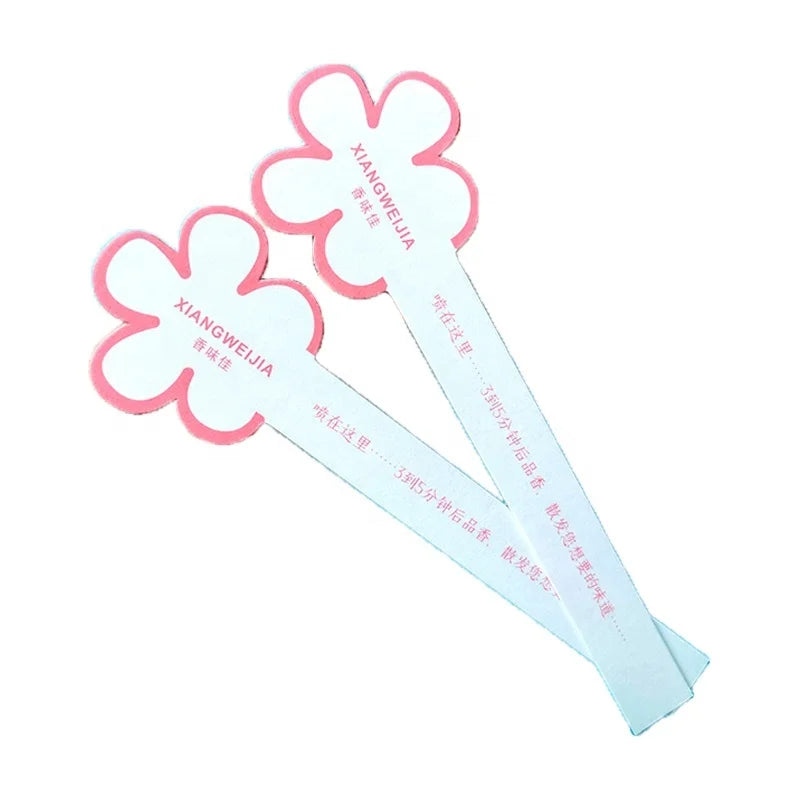 Perfume Cardboard Art Paper & Offset Paper Labels Test Strips CMYK Color Hot Stamped Essential Oil Scent Fragrance Testing Cards