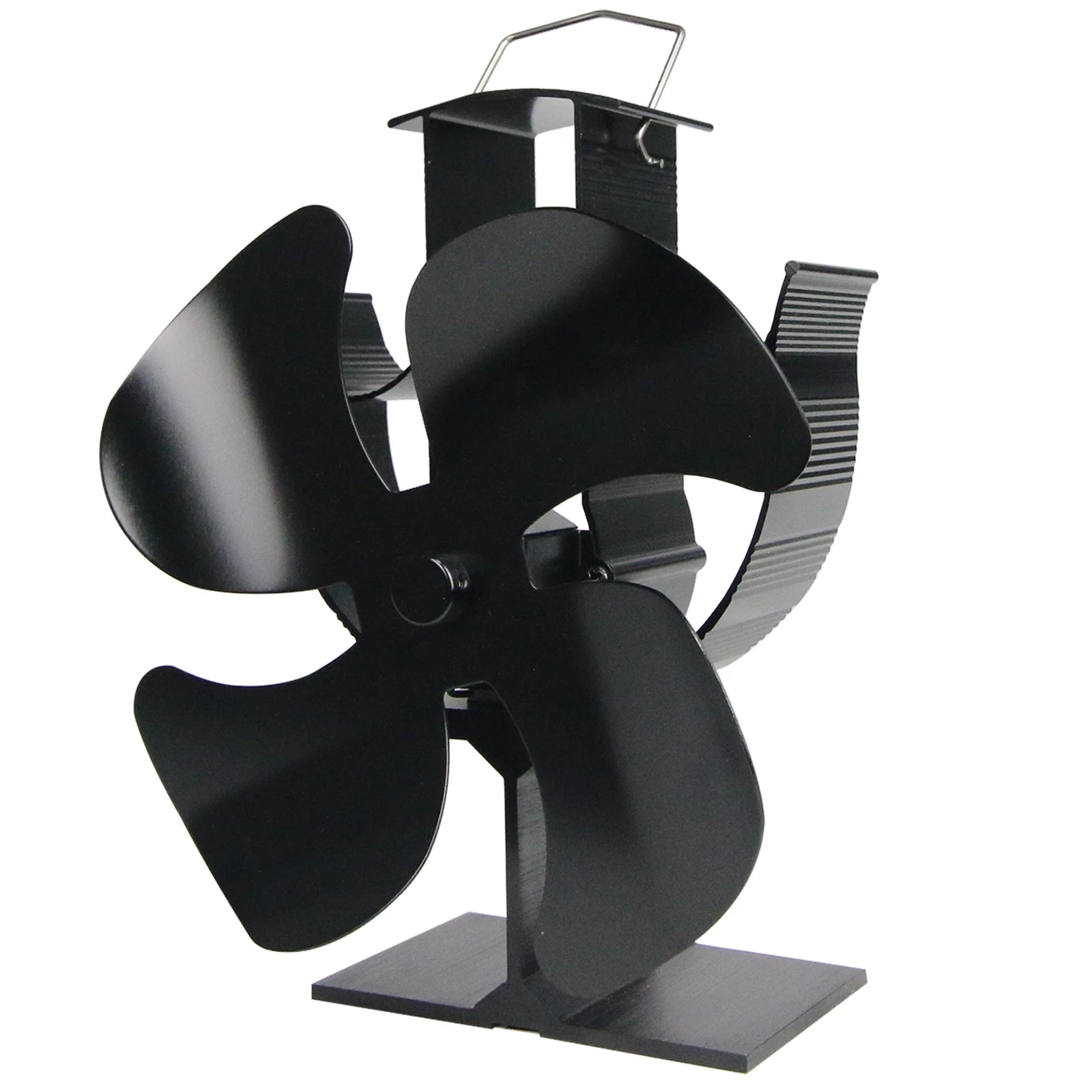 Wood Stove Fan 4-Blades Heat Powered Stove FanSilent Operation Fireplace Fan for Gas/Pellet/Wood Burning Stove