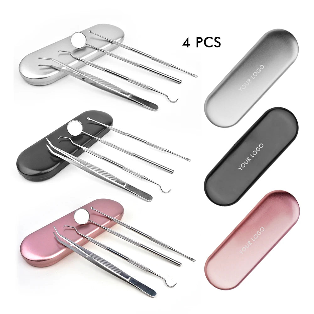 3pcs 4pcs 5pcs 6pcs Set Tartar Plaue Remover Stainless Steel Oral Hygiene Cara Dental Scaler Tools Kit