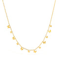 QUSEDINY Dainty 316L Titanium Steel 18K Gold Plated Shiny Stainless Steel Necklace Classic Butterfly Diamond Jewelry Trendy