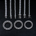 Best Prices 3 4 5 mm Custom Iced Out Cluster 925 Sterling Silver Hiphop Jewelry VVS D Moissanite Tennis Chain Necklace