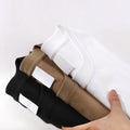 High Quality Men's Slim Fit Black T-Shirt Plain Street Style Heat-Transfer Printed Blank Knitted Fabric