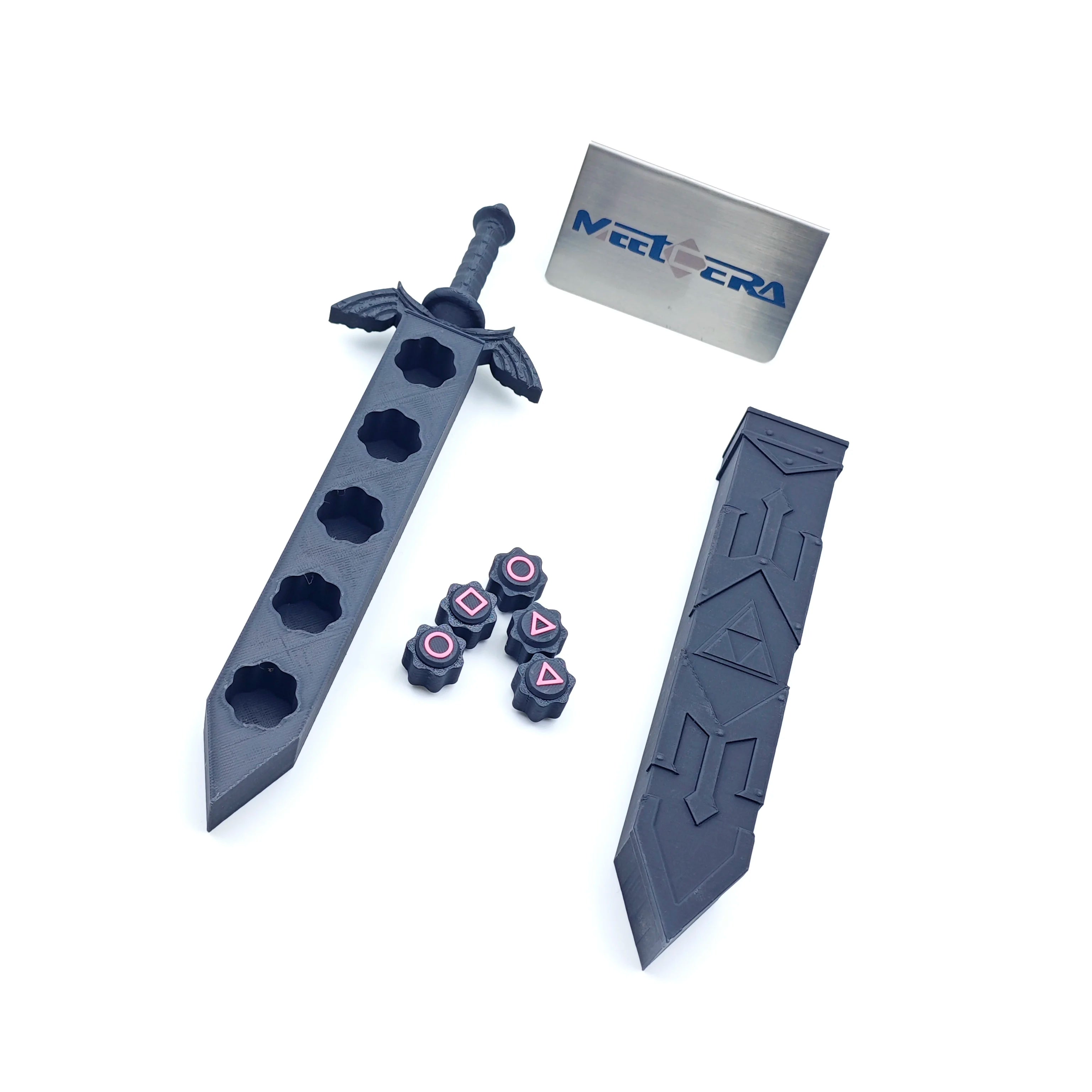Warrior's Blade Dice Vault 3D Printed Fantasy Sword Holder for Tabletop RPG Gamer Gift Idea Unique Gaming Accessory New