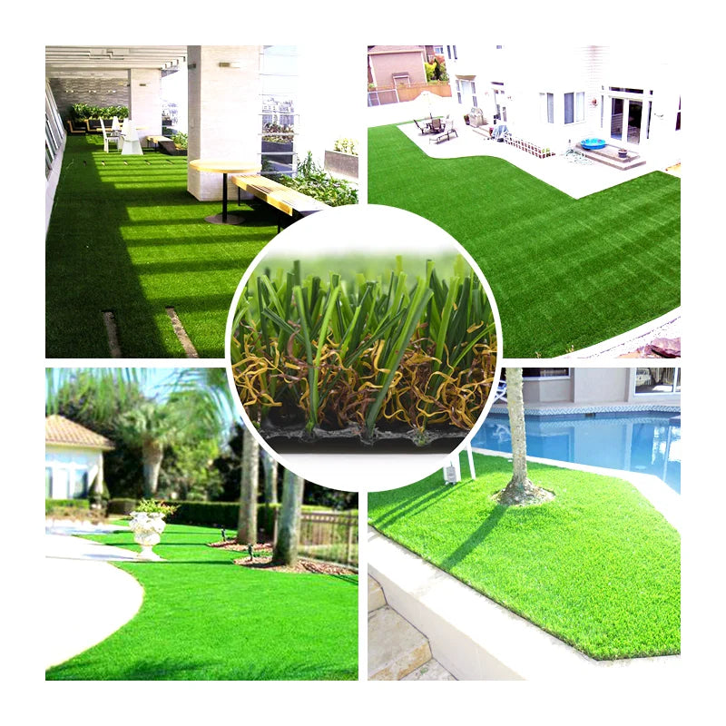 Dtex12000 4 Tones Top Quality Decoration Grass Synthetic Turf Mat