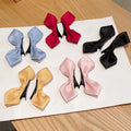 2pcs Black White Ribbon Hair Bows Clips Vintage Bowknot Side Hairpin Cute Girls Barrettes Headdress Hair Accessories for Women