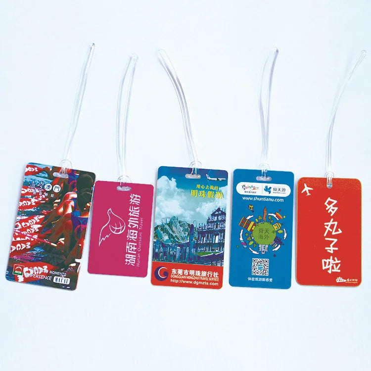 Custom PVC Luggage Tags School Bag Tag Label Travel ID Suitcase Tags