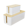 Prodigy COB01 Desktop Power Strip Management Storage Box Container Cable Organizer With Bamboo Lid