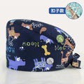 New Doctor Nurse Surgical Scrub Cap Print Button Hat Adjustable Work Hats Medical Uniform One Size for Women Men