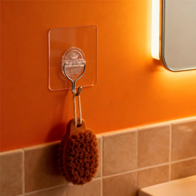 Transparent Self-Adhesive Wall Hooks Household Storage Utensils With Nano Bolt Sticker PP Material Glossy Paper for Hanging
