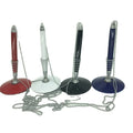 Business Office Hotel Bank Customized Logo Table Desk Counter Pen Chain With Custom Color