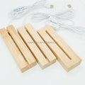 Handmade Wood USB Night Light with Rectangle Base Manufacturer's Custom Holiday Engraving Polished Wood for Personalized Gifts