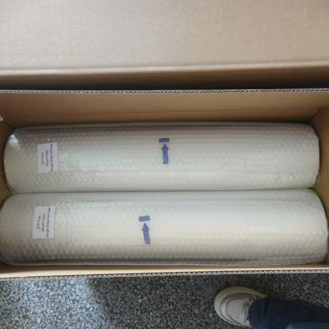 Dtf Pet Film 60cm Single Double Side Dtf Instant Peel Film 40cm 33cm 37cm Roll for Digital Textile Printing