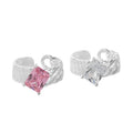 WuQie Fine Jewelry 925 Sterling Silver Fancy Pink Cubic Zirconia Ring for Women
