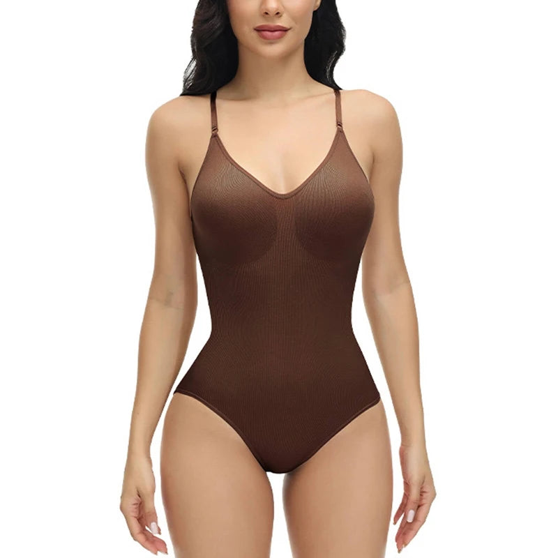 Women Shaping Bodysuit Tummy Control Body Shaper Seamless Shapewear Soft Waist Trainer Sculpting Camisole Leotards