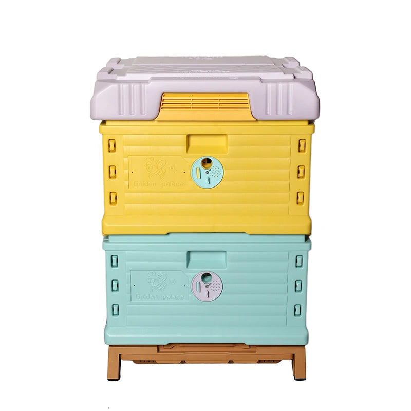 2 Layers Polystyrene Langstroth Beehive Boxes New Plastic Poly Bee Hive Bee House for Bees Animal Husbandry Equipment