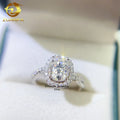 Fine Jewelry Best Price Women halo Oval 2 Carat Moissanite Diamond 14k Gold Engagement Ring