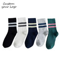 School Fashion 2 Striped Men Wholesale Cotton Socks
