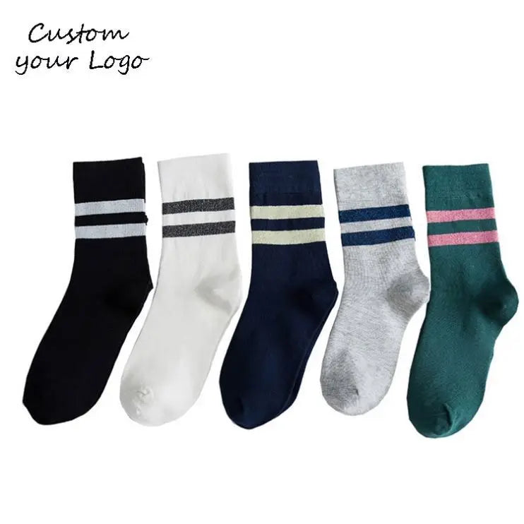 School Fashion 2 Striped Men Wholesale Cotton Socks