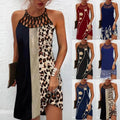 Fashion Print Women Vestidos Summer Sleeveless Hollow Elegant Boho Party Shirt Sexy Dress Women Beach Mini Dress