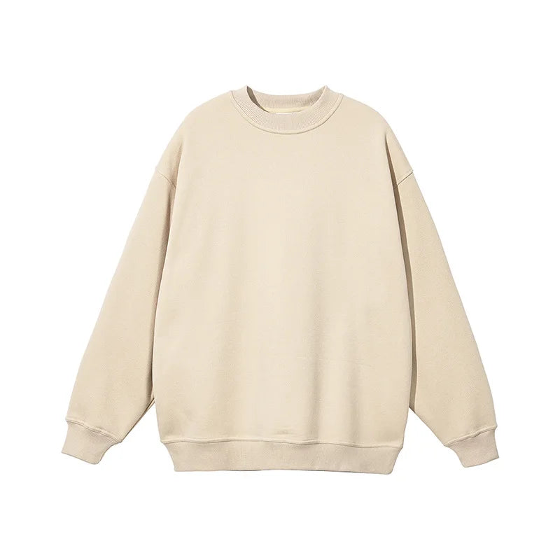 Fashion Soft Fleece 400 Gsm Cotton Colors Sweatshirt Men Heavyweight Oversized Crewneck