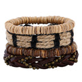 Sea Style Elastic Loose Bead Hemp Rope Bracelet for Travel