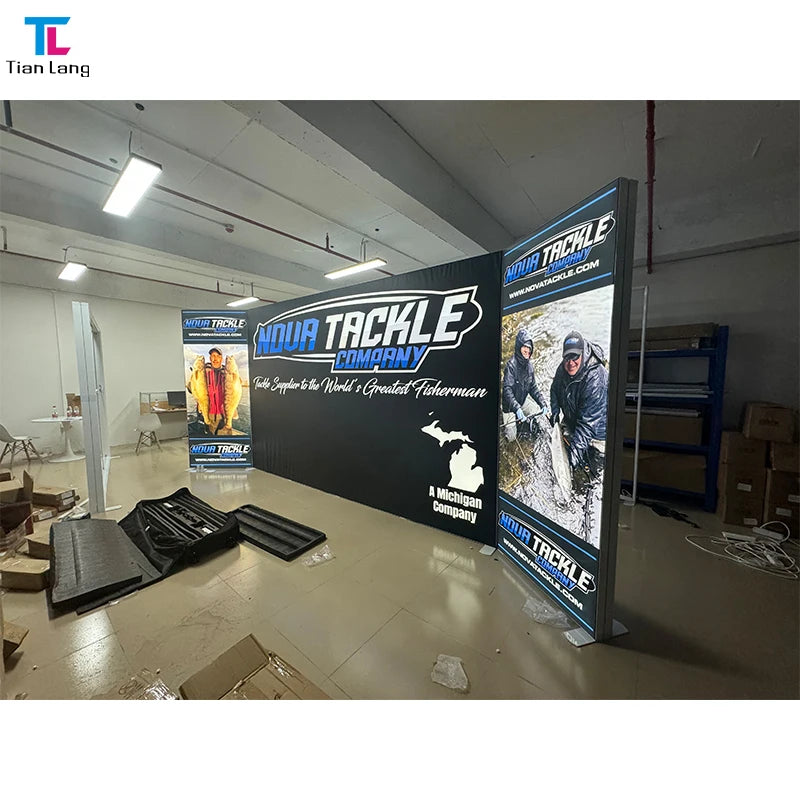 Trade Customized Aluminum ExtrusionExhibition Show Display Rack Wholesale Music Shows 2022 Cheap Price Guitar Booth Light Box