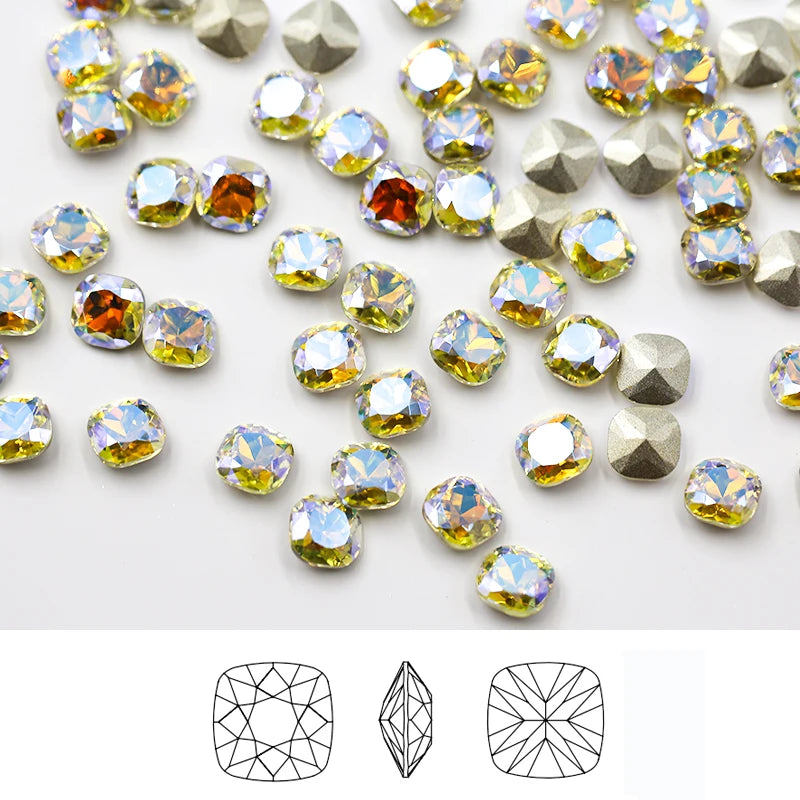 Paso Sico Plus Super Quality Crystal Shimmer K9 Glass Wholesale Rhinestone Pointed Back DIY Jewelry Making DIY
