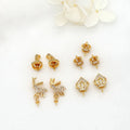 14K Brass Gold Plated DIY Jewelry Necklace Bracelet Micro Inlaid Zircon Pearl Pendant Semifinished Pearl Holder