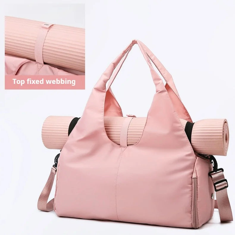 Custom Logo Large Capacity Women Dry & Wet Separation Sports Fitness Bag Oxford Gym Bag with Short Trip Light Swimming Yoga Bag