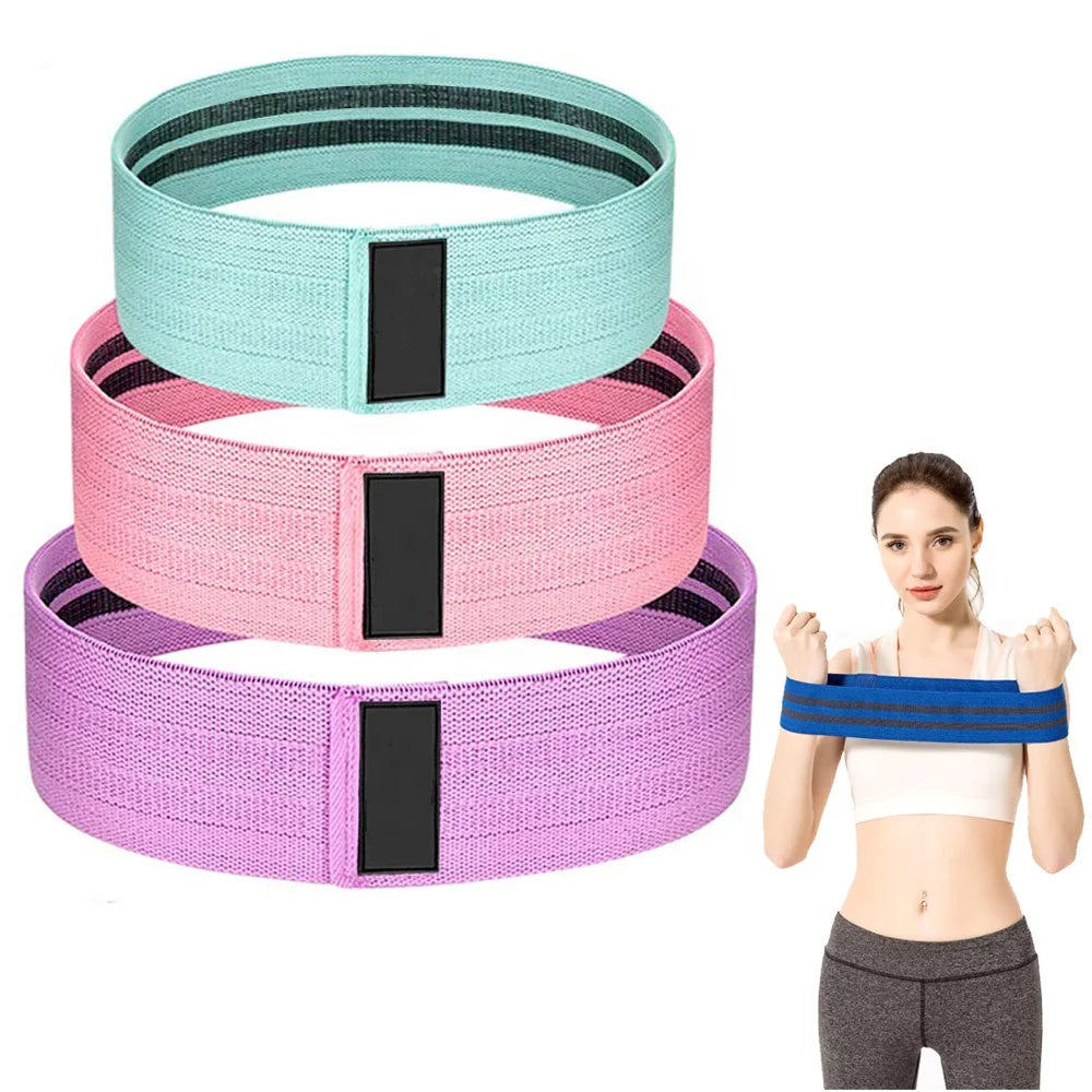 Workout Fabric Booty Elastic Bands Yoga Stretch Band Hip Resistance Band Set