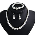 European and American Classic Custom Crystal Pearl Wedding Necklaces Earring Fashion Fine Jewelry Bridal Necklace Sets for Women